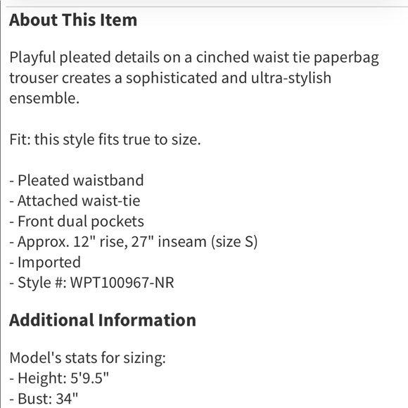 Brand new paper bag trousers! - Picture 3 of 4